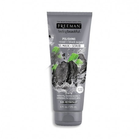 Freeman Polishing Charcoal And Black Sugar Gel Mask And Scrub