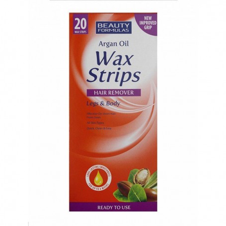 Beauty Formulas - Legs and Body wax strips - Argan Oil